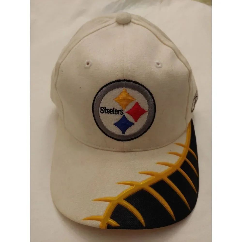 Reebok NFL Pro Line Authentic VINTAGE Pittsburgh Steelers White/Black Cap